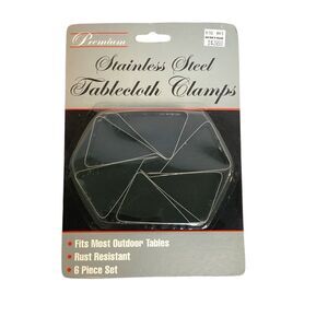 Stainless Steel Tablecloth Clamps Set of 6